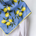 Seidentuch Zitronen | Blau - SOIYEE