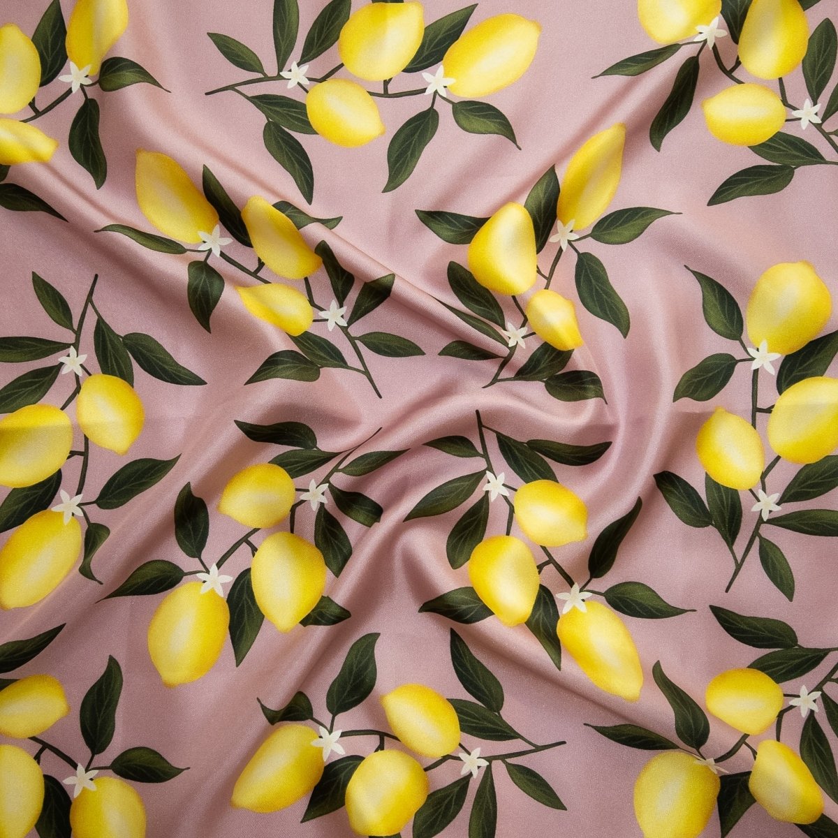 Seidentuch Zitronen | Rosa - SOIYEE