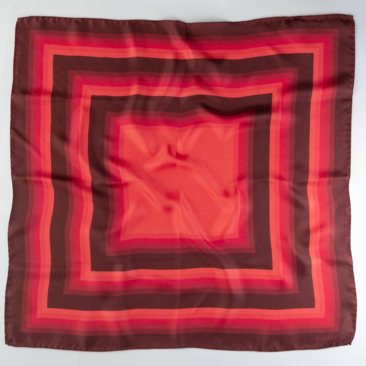 Seidentuch Geometrie | Rot 60cm - SOIYEE