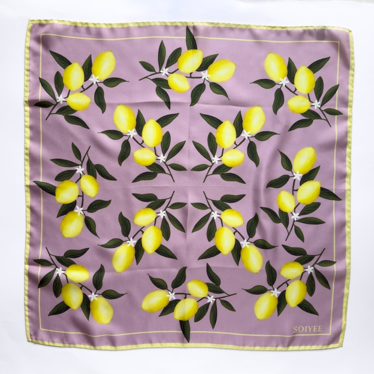 Seidentuch Zitronen | Rosa - SOIYEE